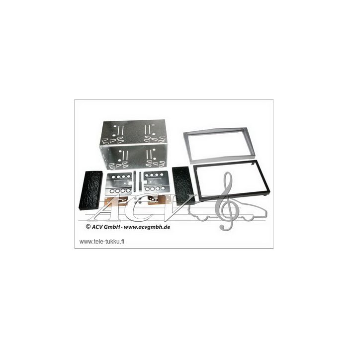 Soittimen asennussarja Opel Astra, Corsa, Tigra, Zafira 2-DIN hopea