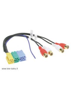 Radioadapterijohto Mini-ISO linja/RCA