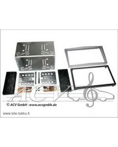 Soittimen asennussarja Opel Astra, Corsa, Tigra, Zafira 2-DIN hopea
